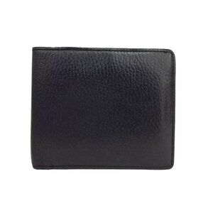 BURBERRY Black Leather Bifold Wallet #020